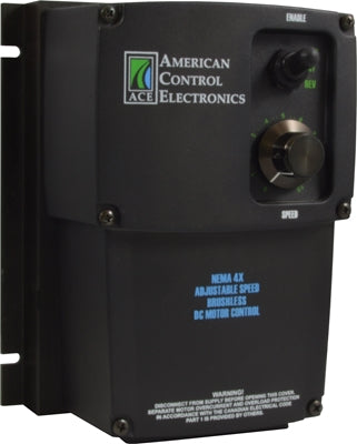 American Controls PML743-4, Line Voltage DC Drive, 115 or 230 Vac Input, 0-280 Vac Output, 1/10 - 1 Hp, Nema 4, Brushless Motors