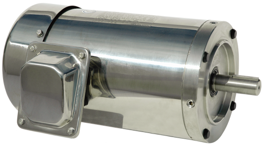 North American Electric SS56C1/2M-4-RB, 1/2 HP, 1800 RPM, 56C Frame, 208-230/460V, 3PH, NEMA Design B, 60HZ, 1.15 S.F., IP66 Encl, Washdown Duty, Stainless Steel, Prem Eff, Inverter Duty, C-Flange with Round Body