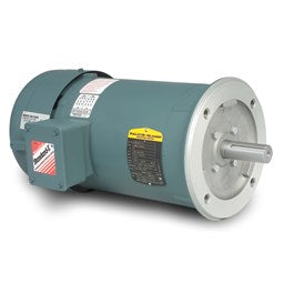 VBM3615T-S, 5 Hp, 1800 rpm, 184TC FR, 208-230/460 Vac, 3 PH, TEFC, C-Face, Footless, Short Series Brake