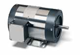 121912.00, 1 1/2 HP, 1800 RPM, 145TC FR, TENV, 208-230/460 Vac, 3 PH, C-Face w/Base, Washguard