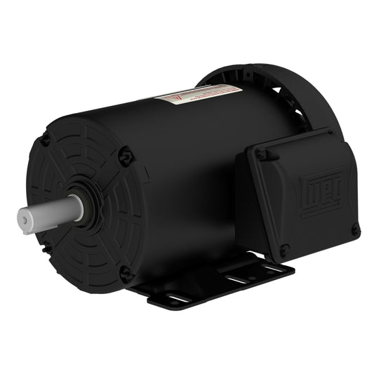 Weg Electric 00218ET3E145TF2-S, 2 Hp, 1800 Rpm, 143/5T Frame, 230/460//190-220/380-415 Vac, TEFC, 3 PH, Foot-mounted, Rolled Steel NEMA Premium Efficiency.