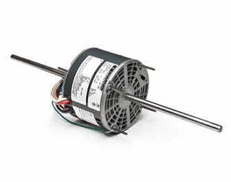 Marathon Electric X043, 1/6 Hp, 1075/3 Rpm, 48Y FR, 208-230 Vac, 1 PH, Open Air Over, Belly Band Thru-Bolt, Double Shaft, Fan & Blower-Direct Drive, PSC, 48A11O654.