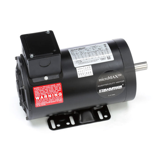Marathon Electric Y366, 1 1/2 Hp, 1800 Rpm, 145TC FR, 230/460 Vac, 3 PH, TENV, C-Face with Base, Inverter Duty, microMAX, 145THTR5329