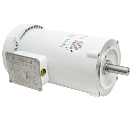Weg Electric 1111006411, 1/3  Hp, 56C Frame, 1800 RPM, 115/208-230 Vac, TEFC, 3 PH, Footless, HydroWash Standard Efficiency.